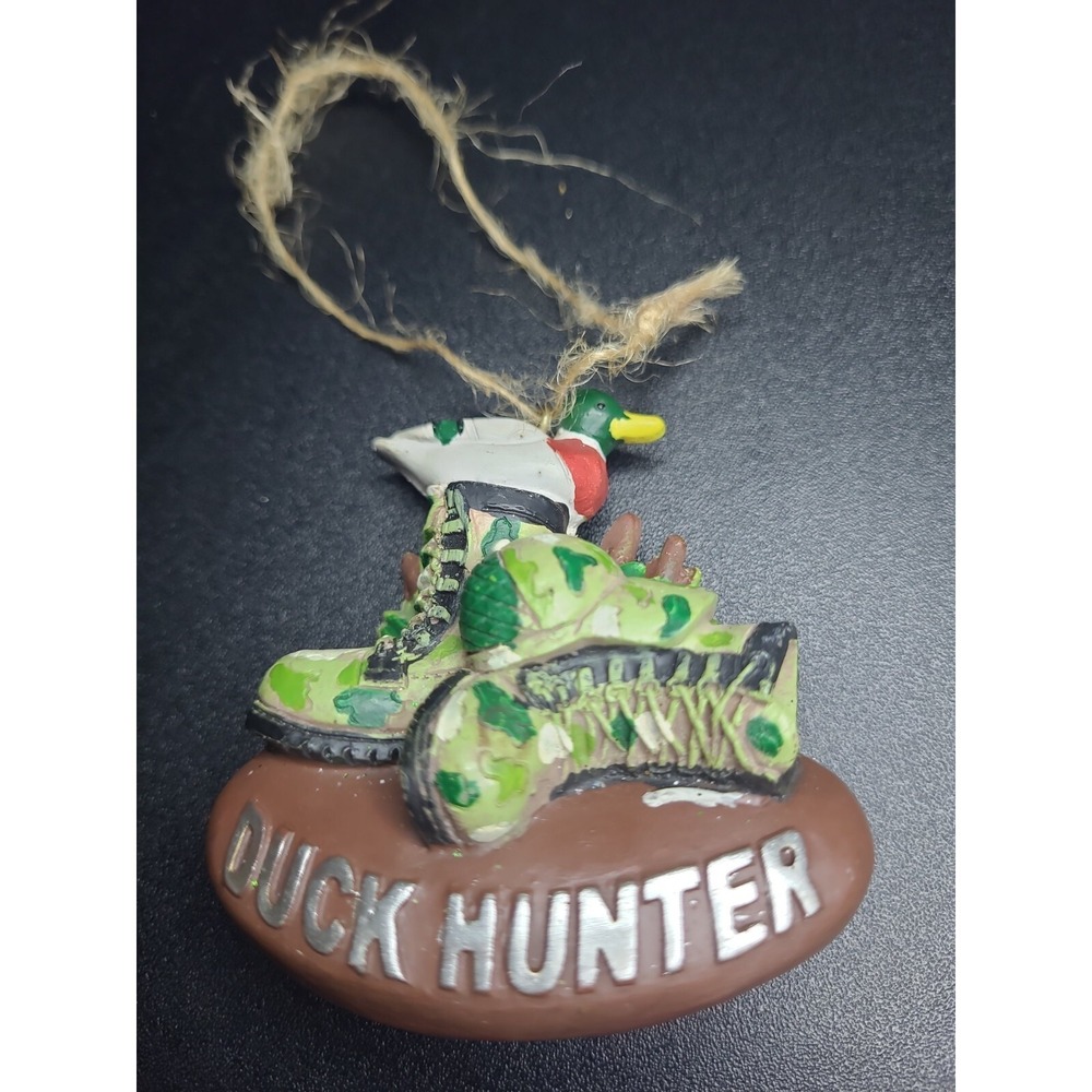 JWM Collection Duck Hunter Boots & Hat Christmas Holiday Ornaments